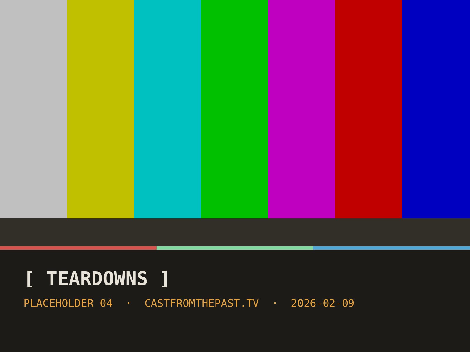 Placeholder: Studio Monitor Teardown (Long Post)
